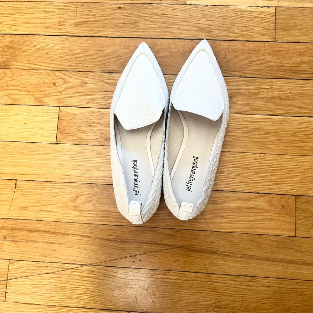 White Jeffrey Campbell shoes